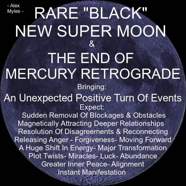 Rare "Black" New Super Moon
